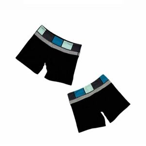 Lululemon Boogie Shorts- Black with Teal & Grey Color block Waistband - Size [4]